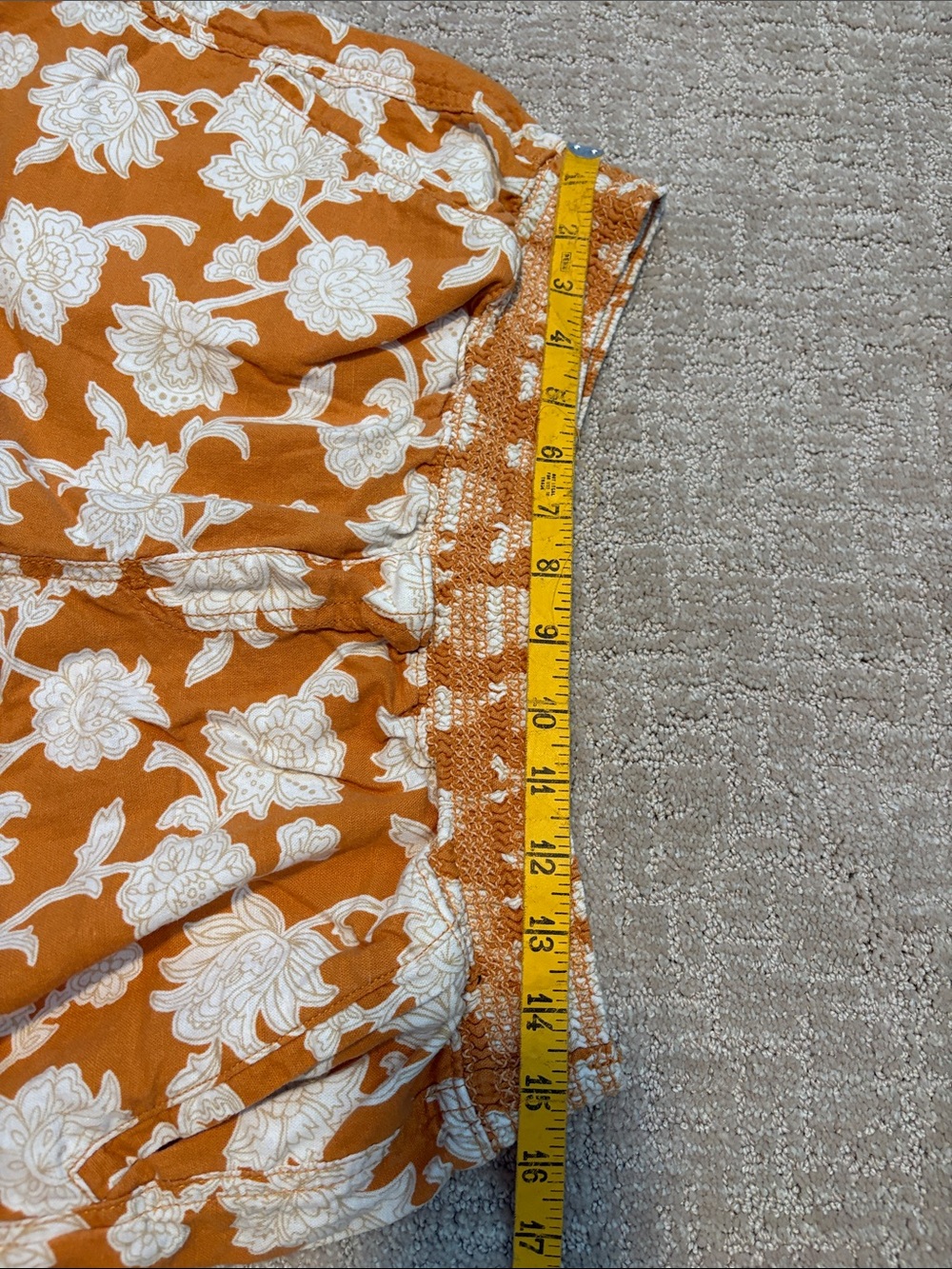 Briggs New York Floral Orange Women’s Large Shorts Summer Beach Linen - Picture 4 of 7